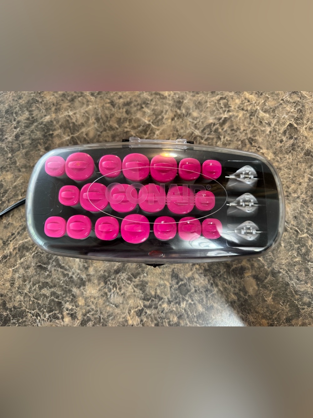 Conair CHV26HCXT Flocked 20 Hot Hair Rollers/Curlers 3 Clips Beauty Pageant